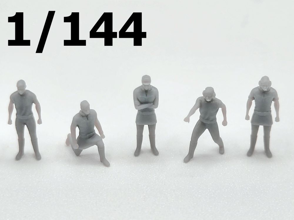 Zeon Hangar Crew (10 Figure Set) (Resin Accessory Kit - HG, MG, PG, & JG Scale)