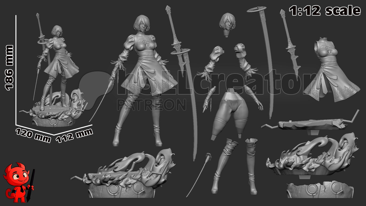 2B (NieR: Automata Scale Resin Figure)